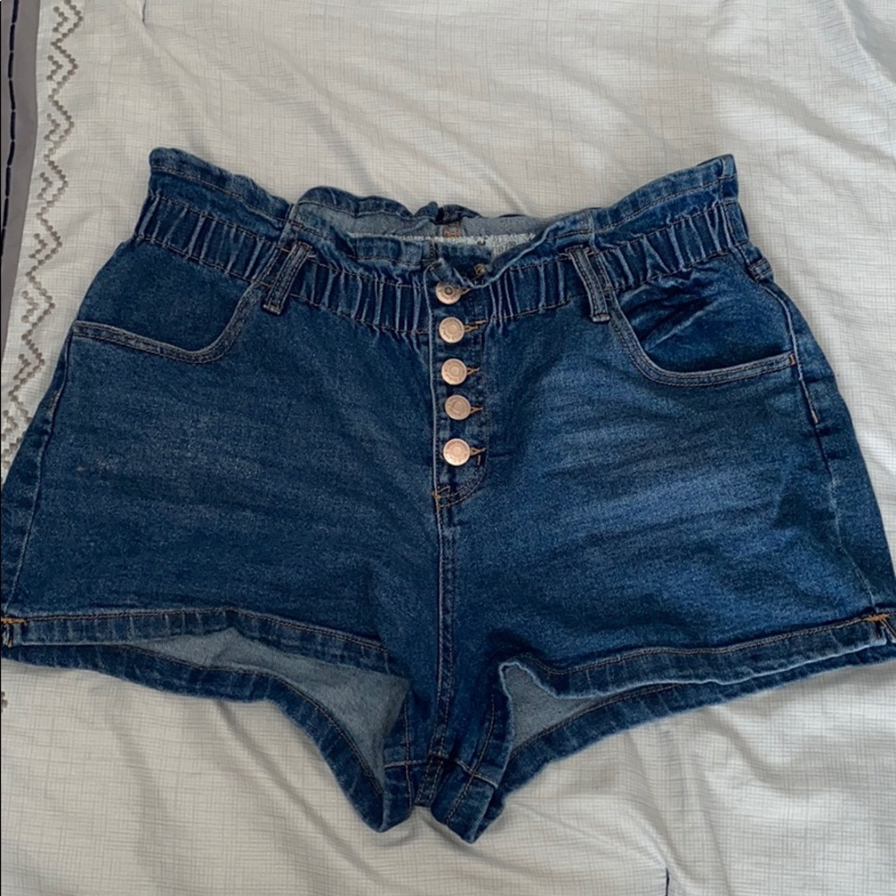 High Waisted Paper Bag shorts